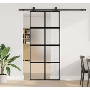 VIDAXL Zwarte Glazen Schuifdeur - Portaal VIDAXL Zwarte Glazen Schuifdeur - Portaal