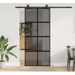 Vidaxl Zwarte Schuifdeur - Glazen Deur Vidaxl Zwarte Schuifdeur - Glazen Deur