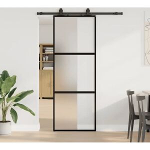 Vidaxl Zwarte Mat Vetro Temperato Schuifdeur Set - Set voor Schuifdeur Vidaxl Zwarte Mat Vetro Temperato Schuifdeur Set - Set voor Schuifdeur