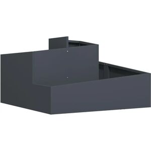 vidaXL Anthracite Rectangular Plastic Planter - Supports Medium Plants vidaXL Anthracite Rectangular Plastic Planter - Supports Medium Plants