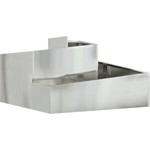 vidaXL Garden Planter 80x80x50 cm Galvanized Steel Silver - Planter vidaXL Garden Planter 80x80x50 cm Galvanized Steel Silver - Planter