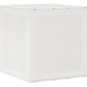 vidaXL Garden Storage Box White 55x53x57 cm PP - Garden Storage Box vidaXL Garden Storage Box White 55x53x57 cm PP - Garden Storage Box