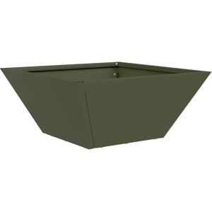 vidaXL Garden Bowl Planter Olive Green 35x35x15 cm Steel - Garden Bowl Planter vidaXL Garden Bowl Planter Olive Green 35x35x15 cm Steel - Garden Bowl Planter