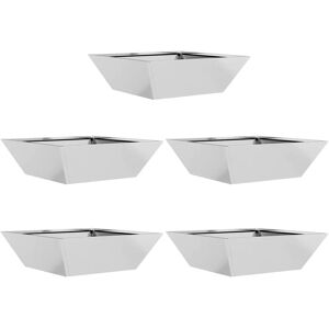 vidaXL Plant Pot Set of 5 - Rectangular Galvanized Steel 50x50x15 cm vidaXL Plant Pot Set of 5 - Rectangular Galvanized Steel 50x50x15 cm
