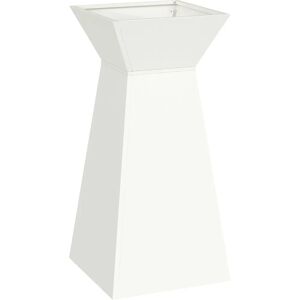 vidaXL Plant Stand White Plastic Medium Decorative Inlays - Plant Stand vidaXL Plant Stand White Plastic Medium Decorative Inlays - Plant Stand