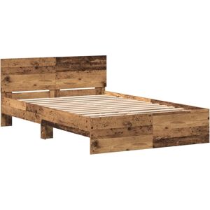 Vidaxl Rustic Wooden Bed Frame - 120x190 Cm - Bed Frame Vidaxl Rustic Wooden Bed Frame - 120x190 Cm - Bed Frame