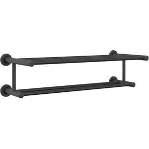 vidaXL Stainless Steel Black Towel Rail 61 x 23 x 17 cm vidaXL Stainless Steel Black Towel Rail 61 x 23 x 17 cm