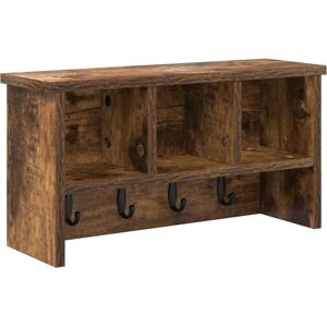 vidaXL Wall-mounted Clothes Rack Smoked Oak - Wall-mounted Clothes Rack vidaXL Wall-mounted Clothes Rack Smoked Oak - Wall-mounted Clothes Rack