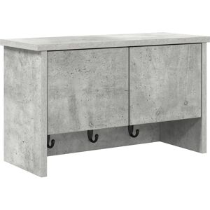 vidaXL Wall-mounted clothes rack with door concrete grey - Wall-mounted clothes rack vidaXL Wall-mounted clothes rack with door concrete grey - Wall-mounted clothes rack