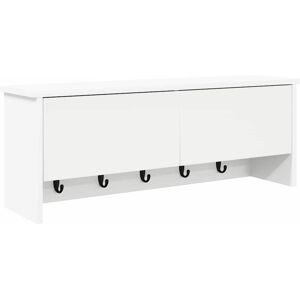 vidaXL Wall Mounted Clothes Rack with Shelf White - Wall Mounted Clothes Rack vidaXL Wall Mounted Clothes Rack with Shelf White - Wall Mounted Clothes Rack