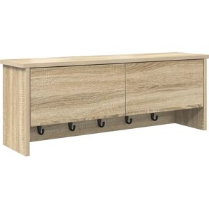 vidaXL Sonoma Oak Wall Mounted Clothes Rack - Wall Mounted Clothes Rack vidaXL Sonoma Oak Wall Mounted Clothes Rack - Wall Mounted Clothes Rack