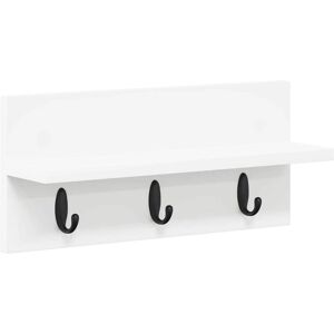vidaXL Wall Mounted Clothes Rack with Shelf White - Wall Mounted Clothes Rack vidaXL Wall Mounted Clothes Rack with Shelf White - Wall Mounted Clothes Rack