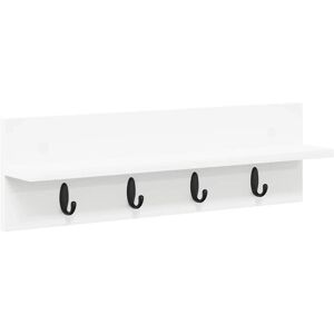 vidaXL Wall Mounted Clothes Rack with Shelf White - Wall Mounted Clothes Rack vidaXL Wall Mounted Clothes Rack with Shelf White - Wall Mounted Clothes Rack