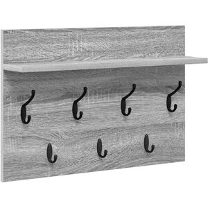 vidaXL Wall Mounted Clothes Rack Grey Sonoma - Clothes Rack vidaXL Wall Mounted Clothes Rack Grey Sonoma - Clothes Rack