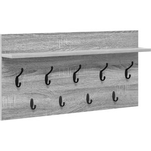 vidaXL Wall Mounted Clothes Rack Grey Sonoma - Wall Mounted Clothes Rack vidaXL Wall Mounted Clothes Rack Grey Sonoma - Wall Mounted Clothes Rack