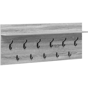vidaXL Wall Mounted Clothes Rack Grey Sonoma 100 x 40 x 12 cm vidaXL Wall Mounted Clothes Rack Grey Sonoma 100 x 40 x 12 cm