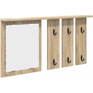 vidaXL Wall Mounted Clothes Rack Sonoma Oak - Clothes Rack vidaXL Wall Mounted Clothes Rack Sonoma Oak - Clothes Rack