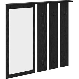 vidaXL Wall Mounted Clothes Rack Black Oak - Wall Mounted Clothes Rack vidaXL Wall Mounted Clothes Rack Black Oak - Wall Mounted Clothes Rack