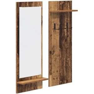 vidaXL Wall Mounted Clothes Rack Old Wood - Clothes Rack vidaXL Wall Mounted Clothes Rack Old Wood - Clothes Rack