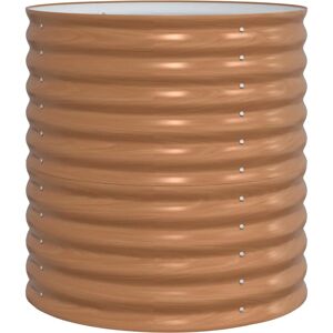 vidaXL Brown Raised Garden Bed - 80x80x81 cm Steel vidaXL Brown Raised Garden Bed - 80x80x81 cm Steel