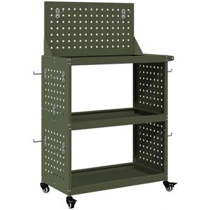 VidaXL Steel Tool Cabinet Olive Green - Tool Cabinet VidaXL Steel Tool Cabinet Olive Green - Tool Cabinet