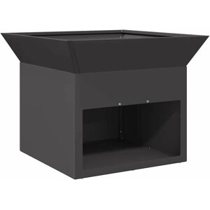 Vidaxl Black Steel Fire Pit - Industrial Garden Heating Vidaxl Black Steel Fire Pit - Industrial Garden Heating