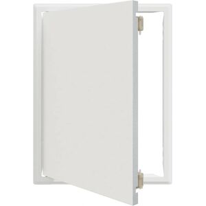 vidaXL White Steel Access Door 30x40cm - Modern, Durable, Secure vidaXL White Steel Access Door 30x40cm - Modern, Durable, Secure
