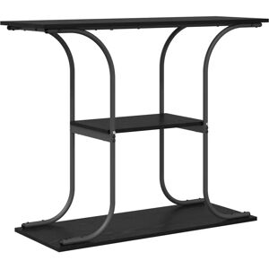 vidaXL Black Oak Console Table - Industrial Style - 101x35x80.5 cm vidaXL Black Oak Console Table - Industrial Style - 101x35x80.5 cm