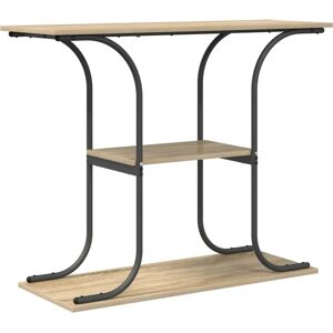 vidaXL Sonoma Oak Console Table - Industrial Style, Shelves, Durable Surface vidaXL Sonoma Oak Console Table - Industrial Style, Shelves, Durable Surface