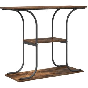 vidaXL Console Table Smoked Oak - Industrial Style - 101 x 35 x 80.5 cm - Console Table vidaXL Console Table Smoked Oak - Industrial Style - 101 x 35 x 80.5 cm - Console Table