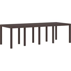 VIDAXL Brown Rectangular Extendable Garden Table - Garden Table VIDAXL Brown Rectangular Extendable Garden Table - Garden Table