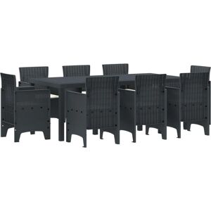 Mærke Poly Rattan Have Sæt 9 stk - Havebord og stole Mærke Poly Rattan Have Sæt 9 stk - Havebord og stole