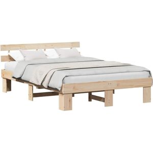 Vidaxl Massiv Gran Sengegavl - Moderne Minimalistisk Seng - 160x200cm Vidaxl Massiv Gran Sengegavl - Moderne Minimalistisk Seng - 160x200cm