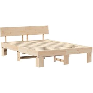 VidaXL Solid Pine Wood Bed Frame - Modern Minimalist Bed Support VidaXL Solid Pine Wood Bed Frame - Modern Minimalist Bed Support