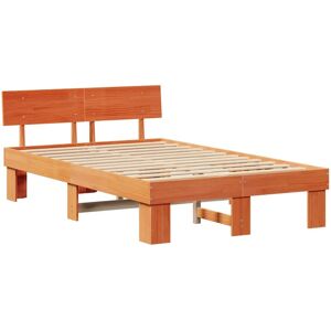 Vidaxl Solid Pine Wood Bed Frame - Modern Minimalist - 135x190 cm Vidaxl Solid Pine Wood Bed Frame - Modern Minimalist - 135x190 cm