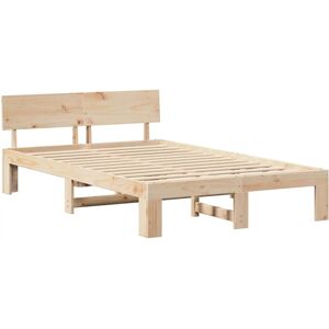 vidaXL Pine Wood Bed Frame 120x200 Cm - Bed vidaXL Pine Wood Bed Frame 120x200 Cm - Bed