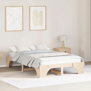 Vidaxl Pine Wood Bed Frame - Stable Minimalist Bed for Adults - 120x190cm Vidaxl Pine Wood Bed Frame - Stable Minimalist Bed for Adults - 120x190cm