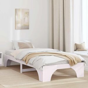 Vidaxl White Minimalist Wooden Bed Frame - 90x200 cm Vidaxl White Minimalist Wooden Bed Frame - 90x200 cm