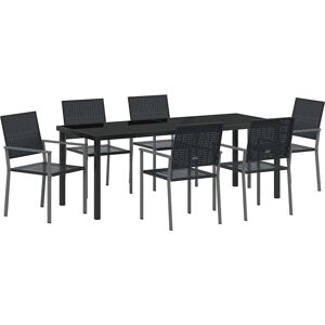 Vidaxl - 4-Piece PE Rattan Chairs - Black - Gartenstühle Vidaxl - 4-Piece PE Rattan Chairs - Black - Gartenstühle