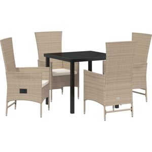 VidaXL Garden Lounge Set - Beige UV Water-Resistant Rattan VidaXL Garden Lounge Set - Beige UV Water-Resistant Rattan