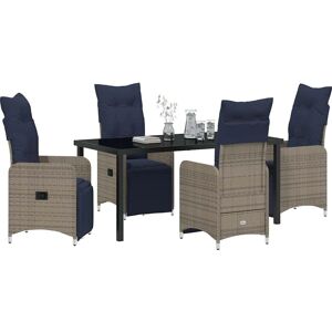 Vidaxl 5-delt have spisebordsæt - Moderne, Grå, Holdbart Vidaxl 5-delt have spisebordsæt - Moderne, Grå, Holdbart