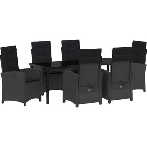 Unknown - Synthetic Rotin 7pc - Black - Have-/have-sæt Unknown - Synthetic Rotin 7pc - Black - Have-/have-sæt