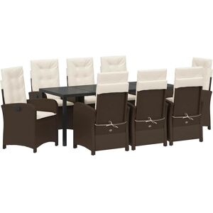 Generic - Garden Dining Set 9-Pc - Brun Generic - Garden Dining Set 9-Pc - Brun