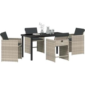 vidaXL Garden Dining Set with Cushions - 4 Seats vidaXL Garden Dining Set with Cushions - 4 Seats