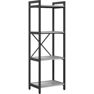 vidaXL Grey Sonoma Bookcase - Industrial Wooden Storage vidaXL Grey Sonoma Bookcase - Industrial Wooden Storage