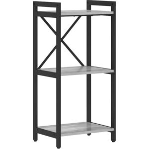 vidaXL Grey Sonoma Bookcase - Industrial Storage Furniture vidaXL Grey Sonoma Bookcase - Industrial Storage Furniture