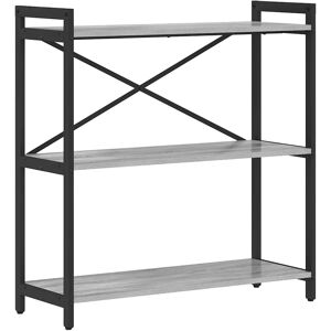 vidaXL Sonoma Grey Bookcase - Industrial Storage Furniture vidaXL Sonoma Grey Bookcase - Industrial Storage Furniture