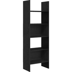 Vidlax Black Wood Modern Bookcase - Shelf Storage for Living/Study Vidlax Black Wood Modern Bookcase - Shelf Storage for Living/Study