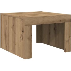 vidaXL Coffee table oak artisanal 50 x 50 x 35 cm wood-based material Brown - Coffee table vidaXL Coffee table oak artisanal 50 x 50 x 35 cm wood-based material Brown - Coffee table