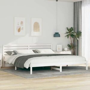 Vidaxl White Pine Wood Platform Bed 200x210 cm - Bed Frame Vidaxl White Pine Wood Platform Bed 200x210 cm - Bed Frame